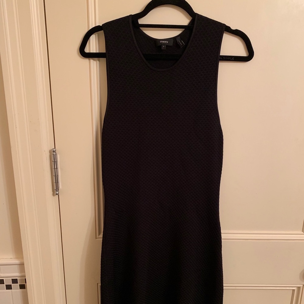 Theory Black Formal Stretch Work Dress